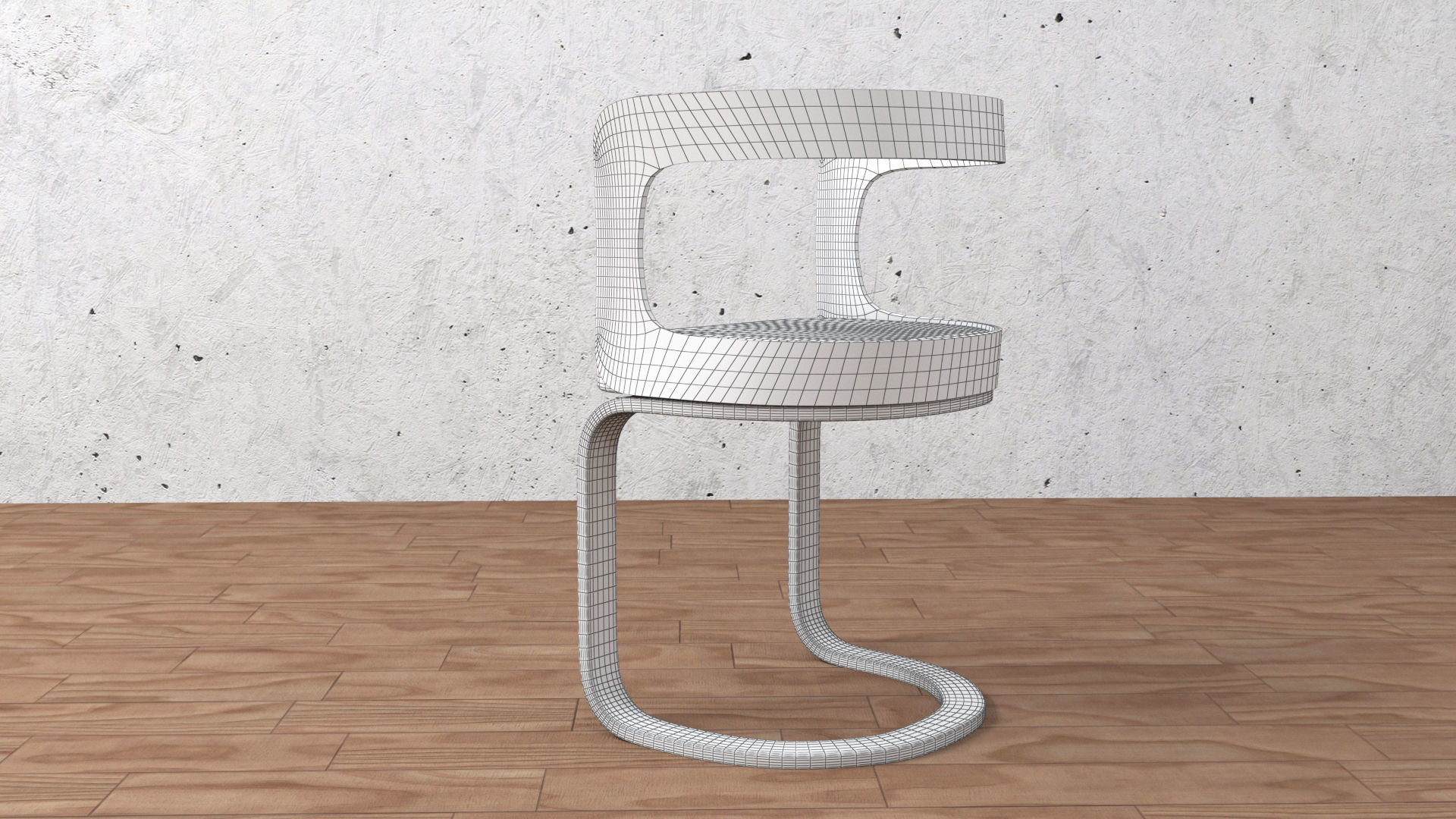 chair and table 3D model_14