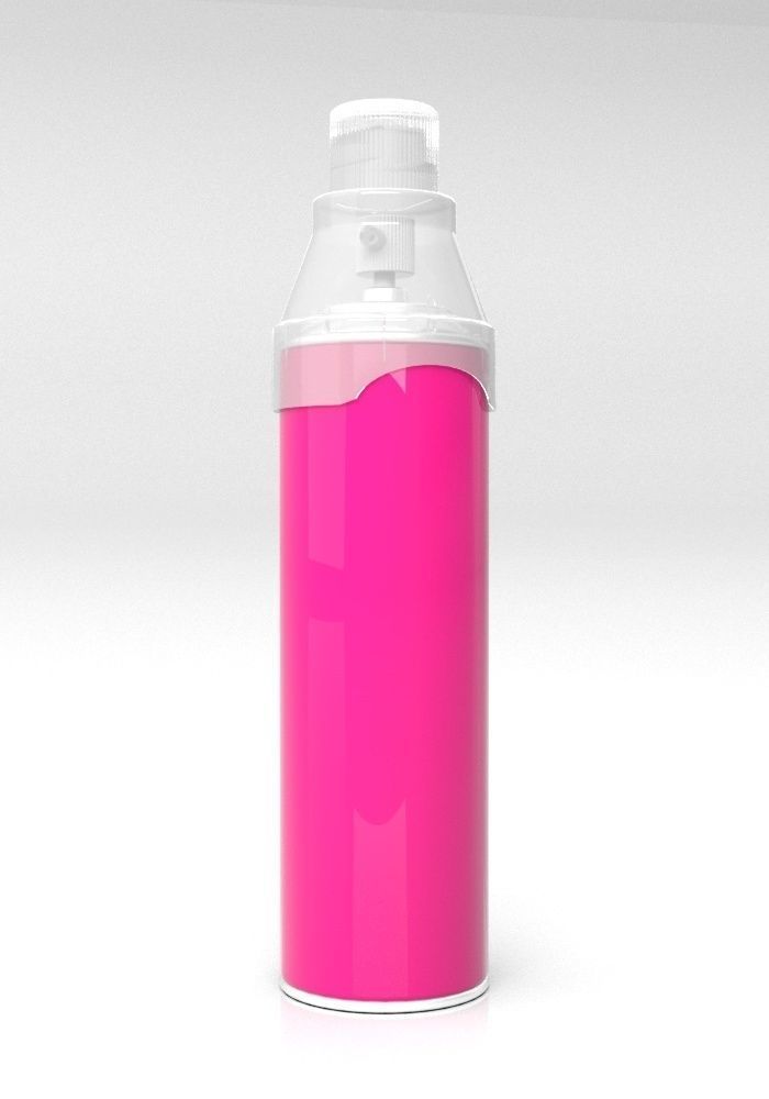 Air Spray Can with Face Mask for Inhalation 3D model_1