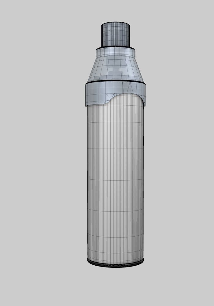 Air Spray Can with Face Mask for Inhalation 3D model_4