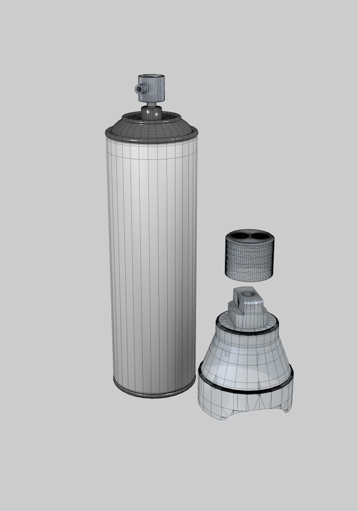 Air Spray Can with Face Mask for Inhalation 3D model_6