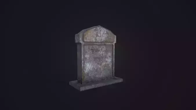 Gravestone 5 Low-poly 3D model