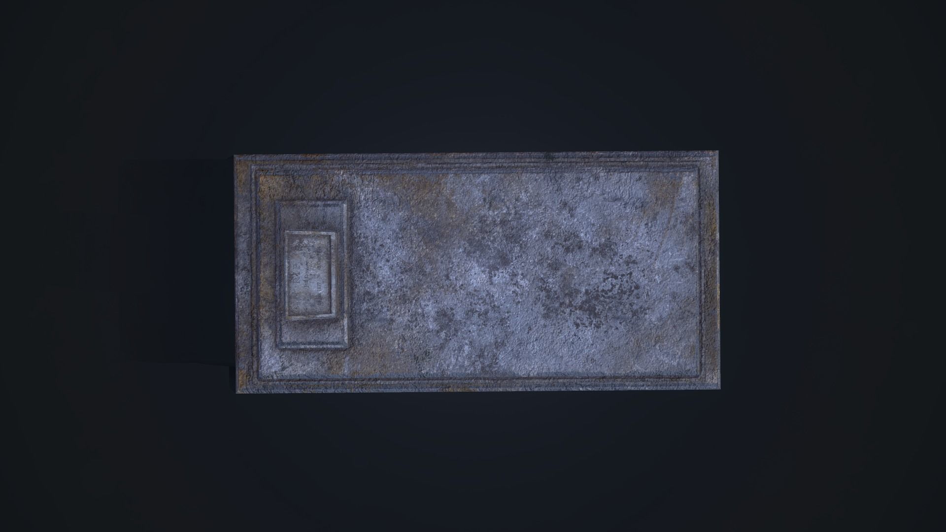 Gravestone 6 stone coffin Low-poly 3D model_11