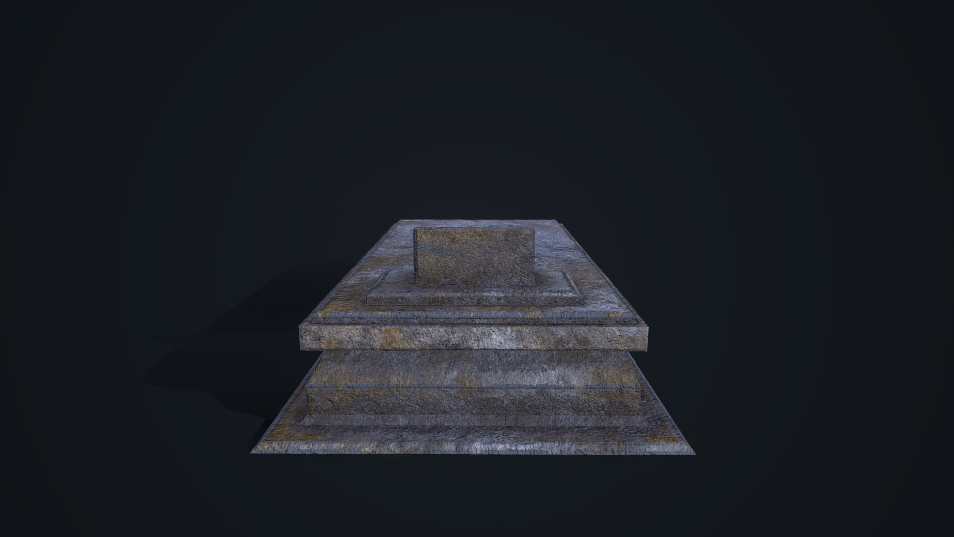 Gravestone 6 stone coffin Low-poly 3D model_6
