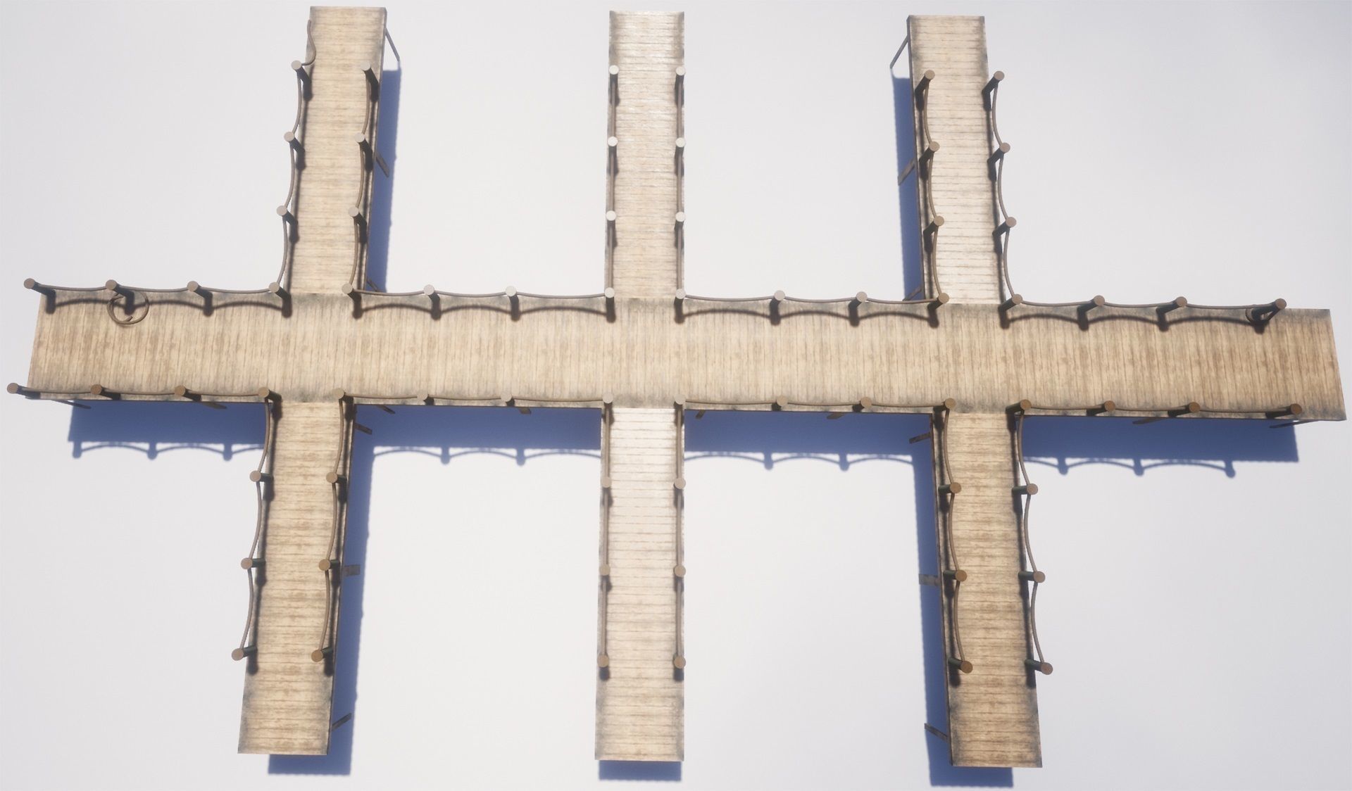 wooden pier - Game Ready - AR VR Low-poly 3D model_6