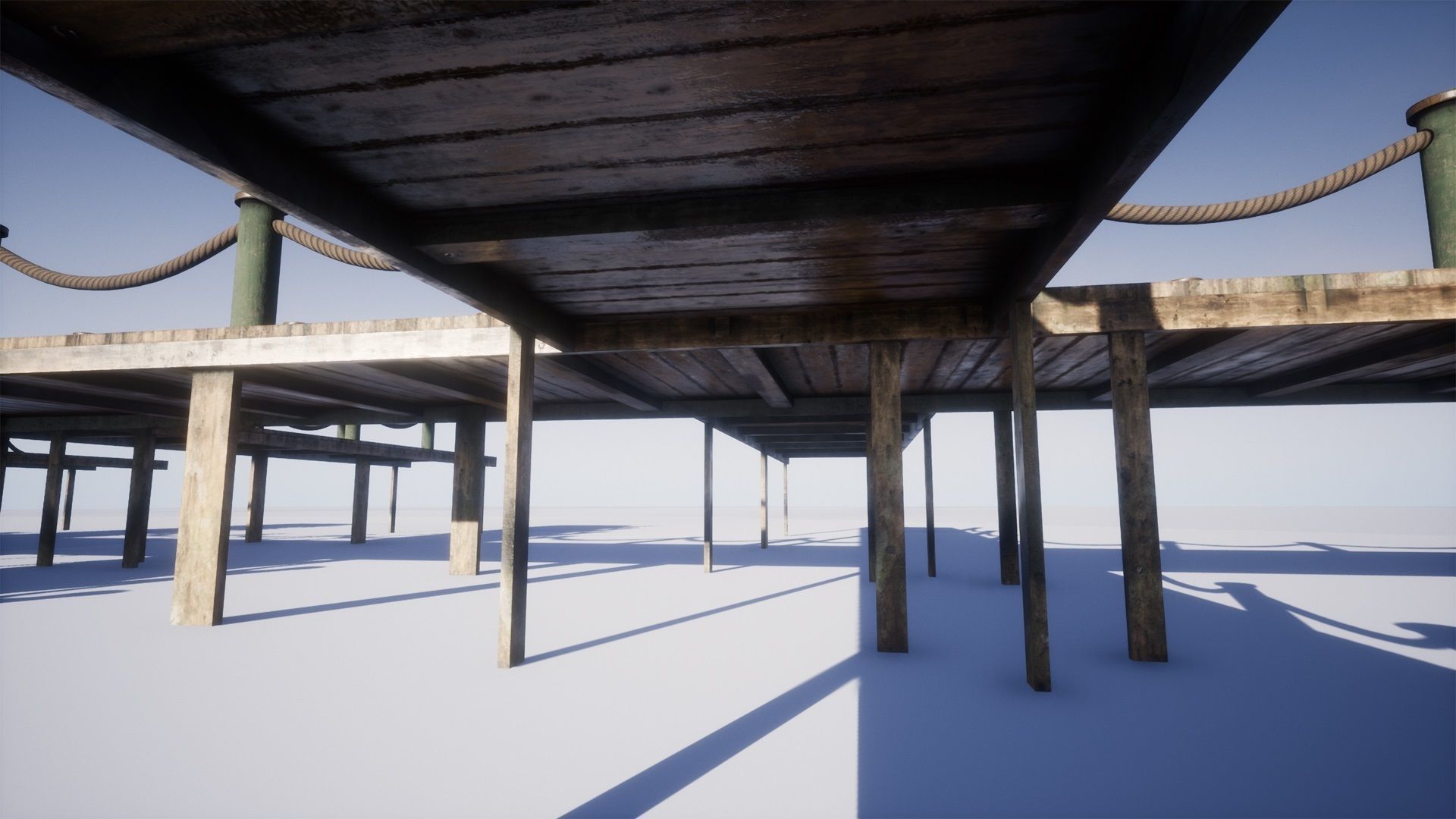 wooden pier - Game Ready - AR VR Low-poly 3D model_2