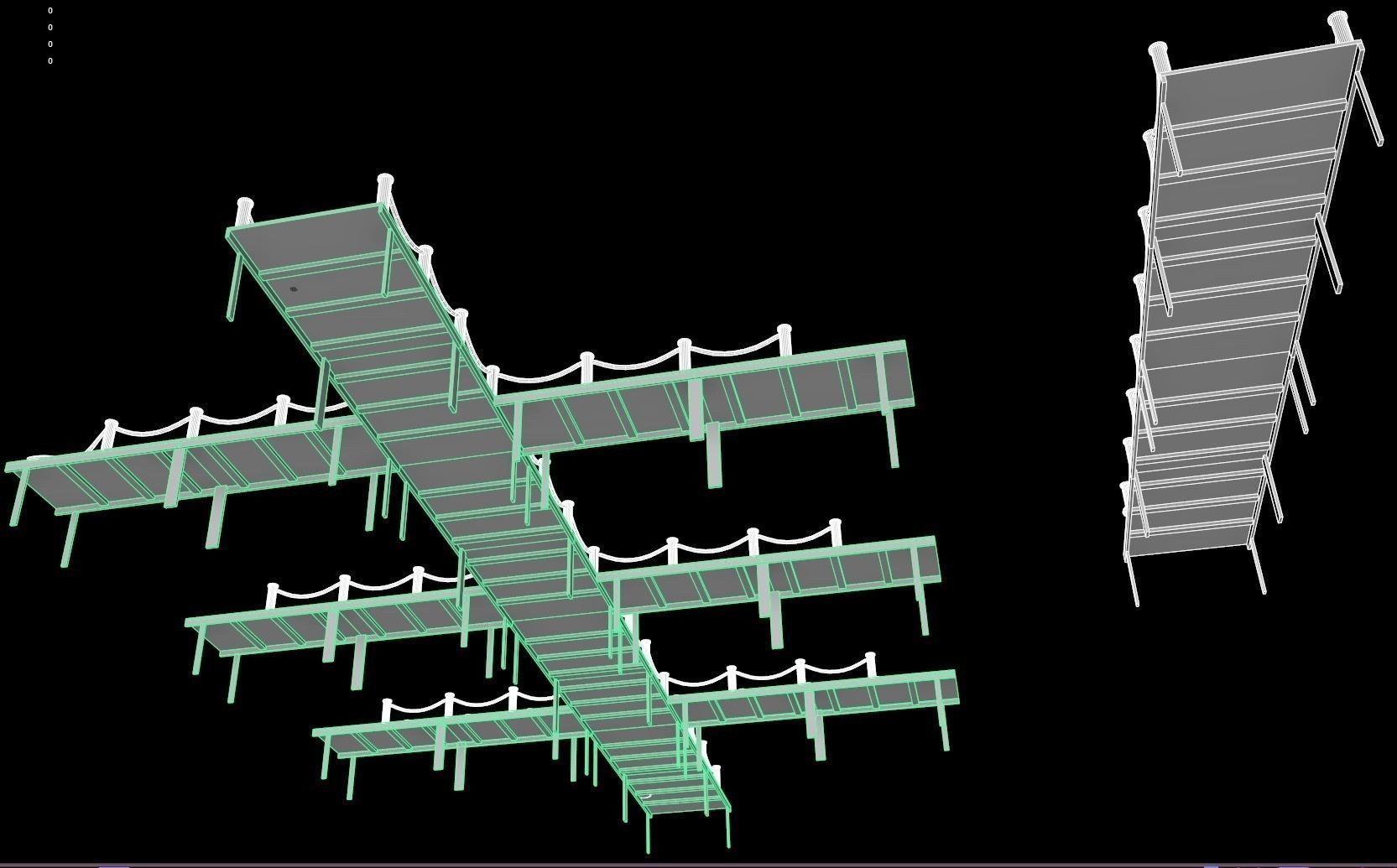 wooden pier - Game Ready - AR VR Low-poly 3D model_13