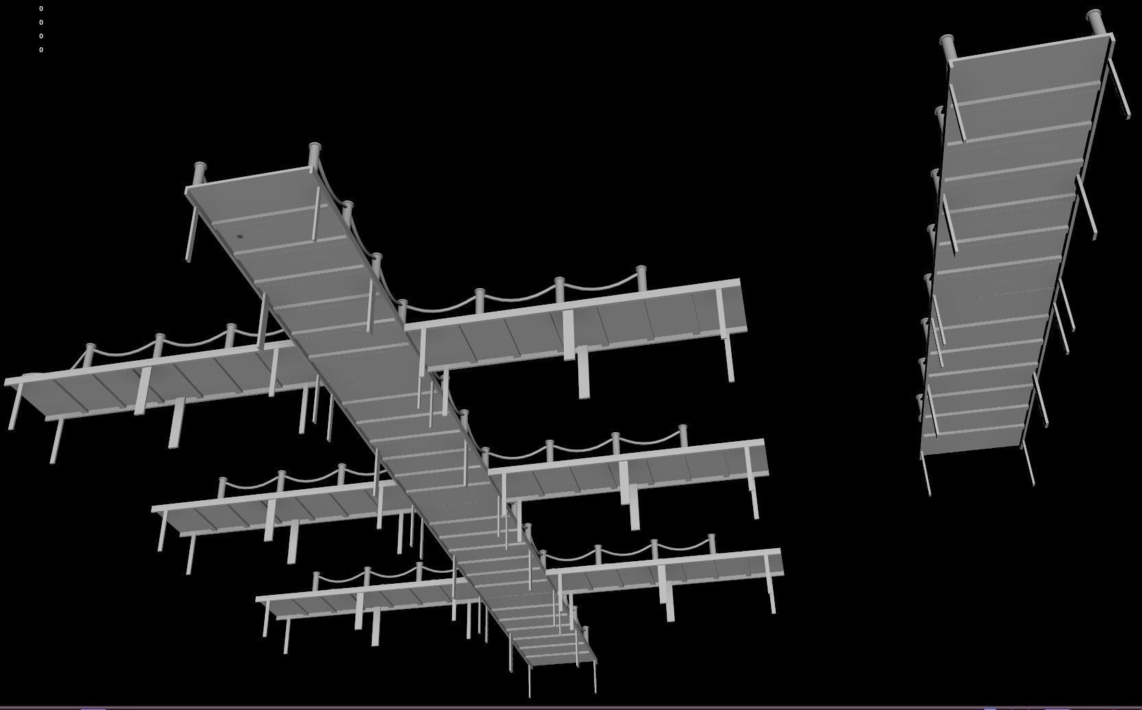 wooden pier - Game Ready - AR VR Low-poly 3D model_11