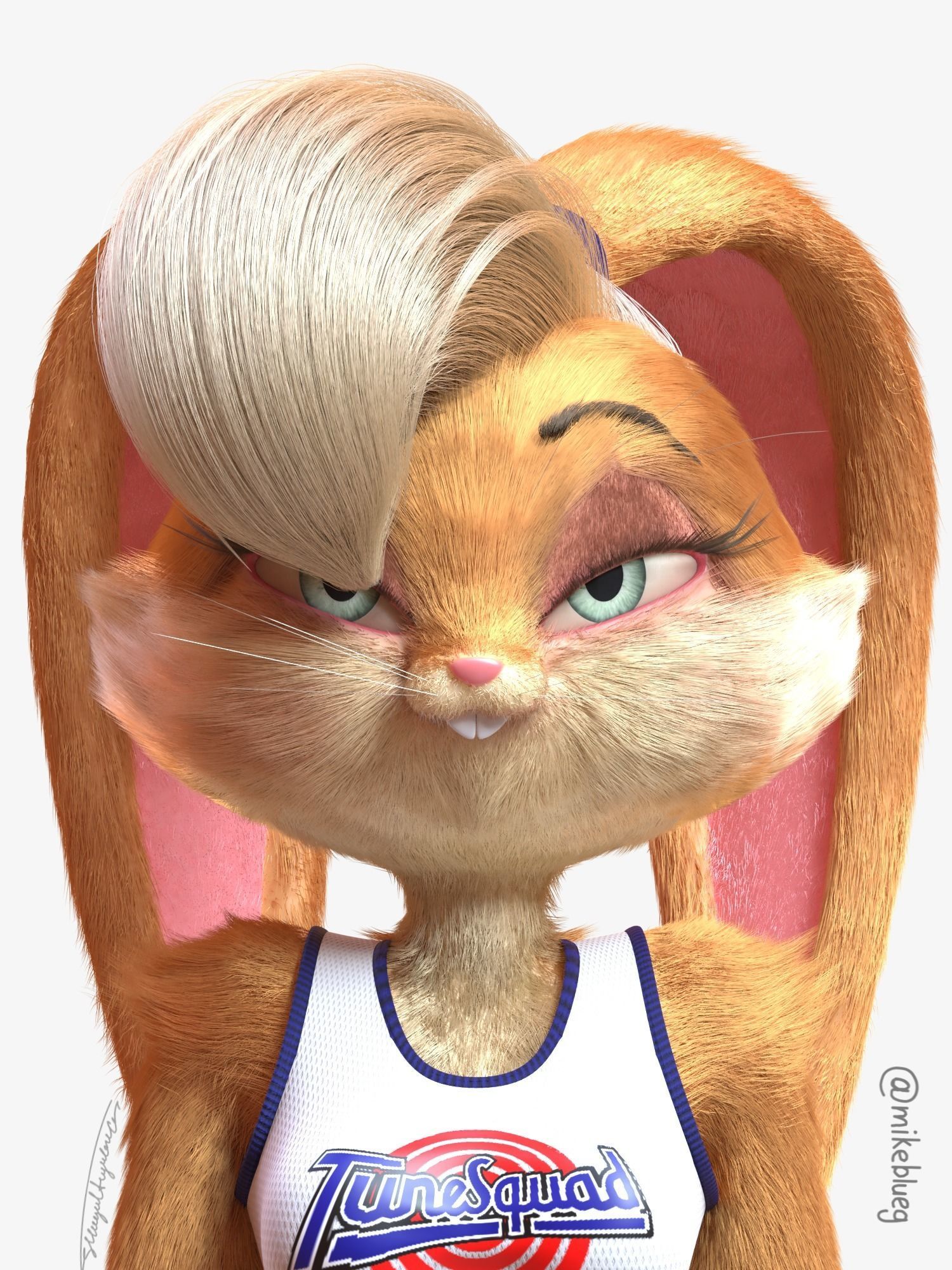 Lola Bunny Rigged  Low-poly 3D model_4