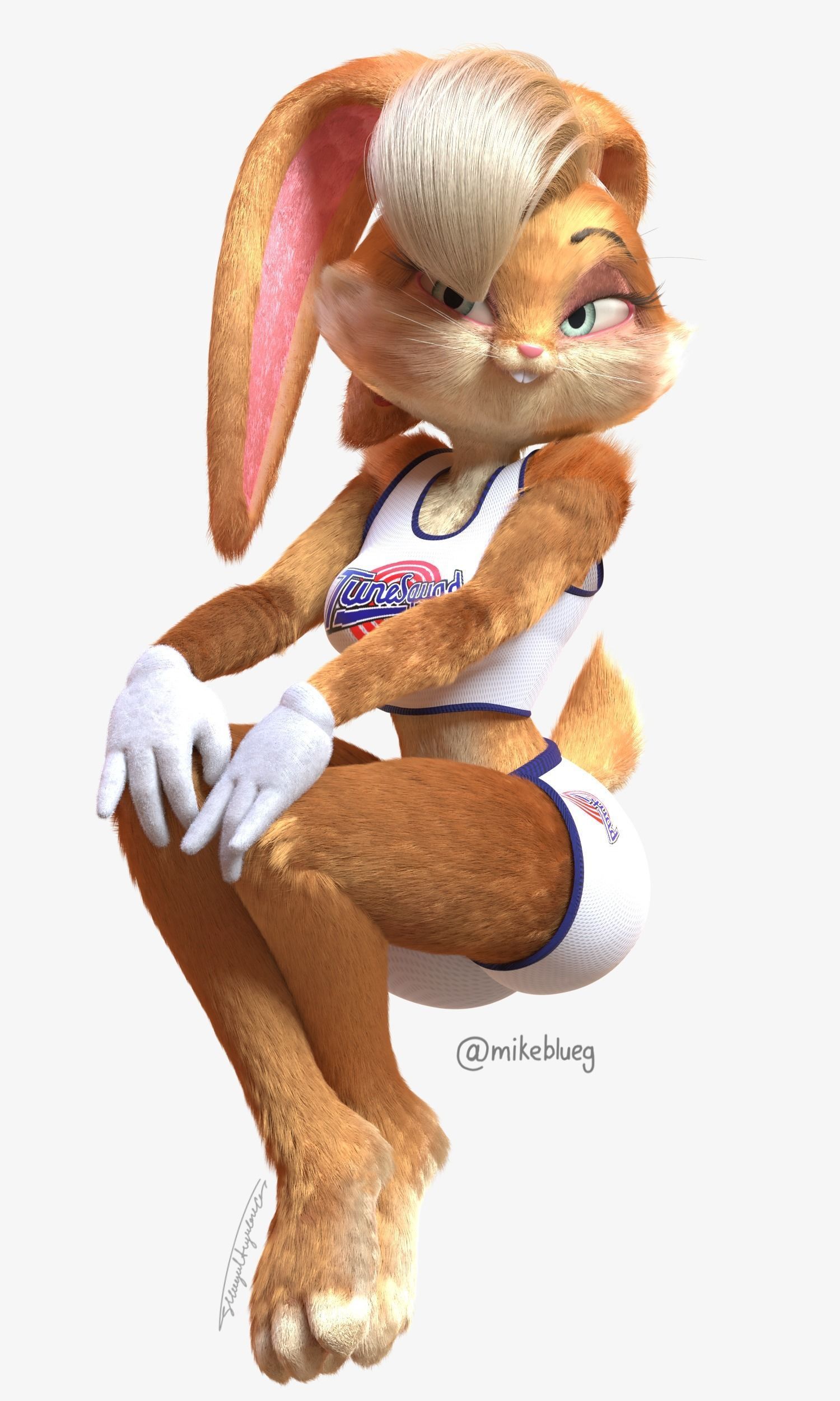 Lola Bunny Rigged  Low-poly 3D model_2