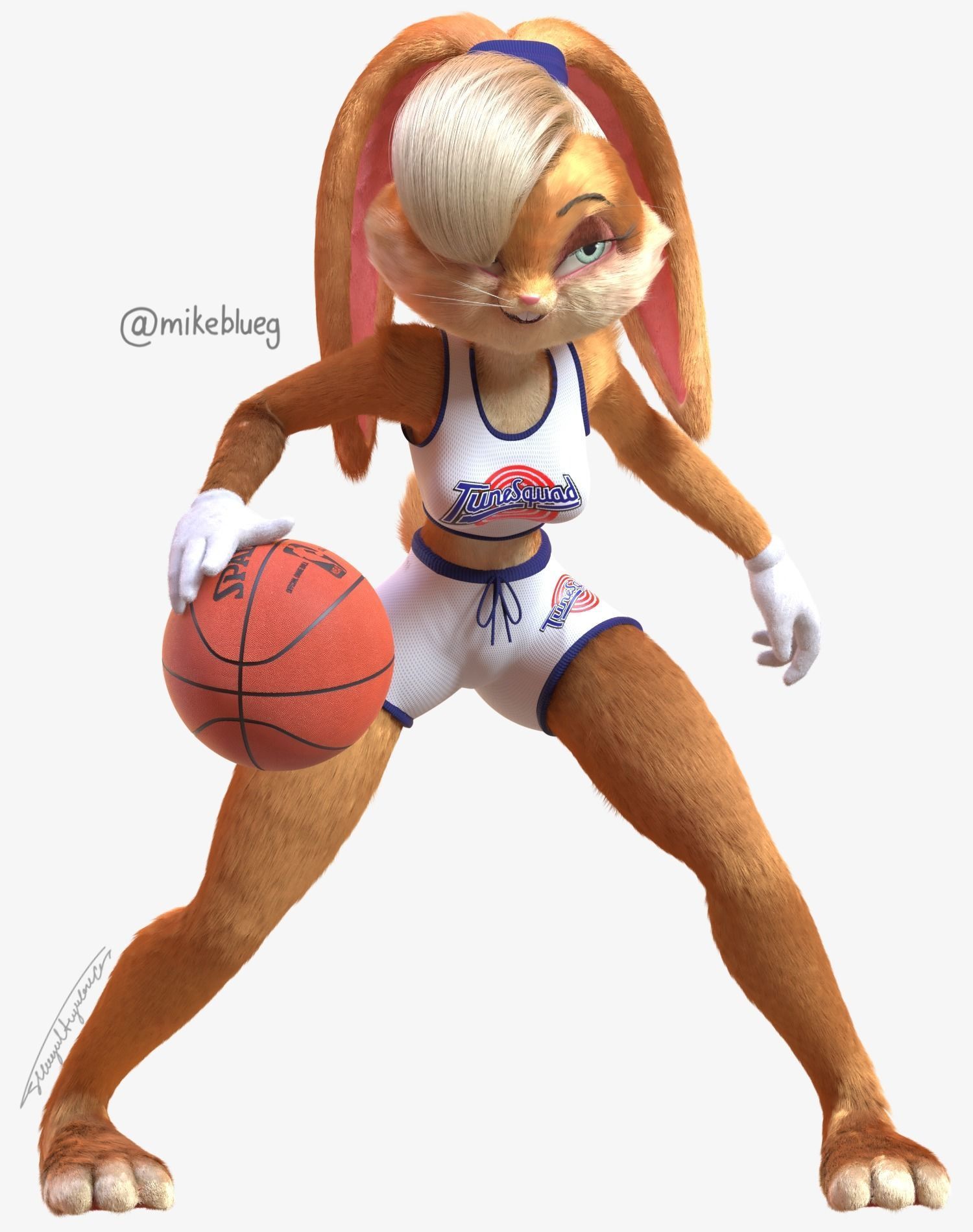 Lola Bunny Rigged  Low-poly 3D model_5