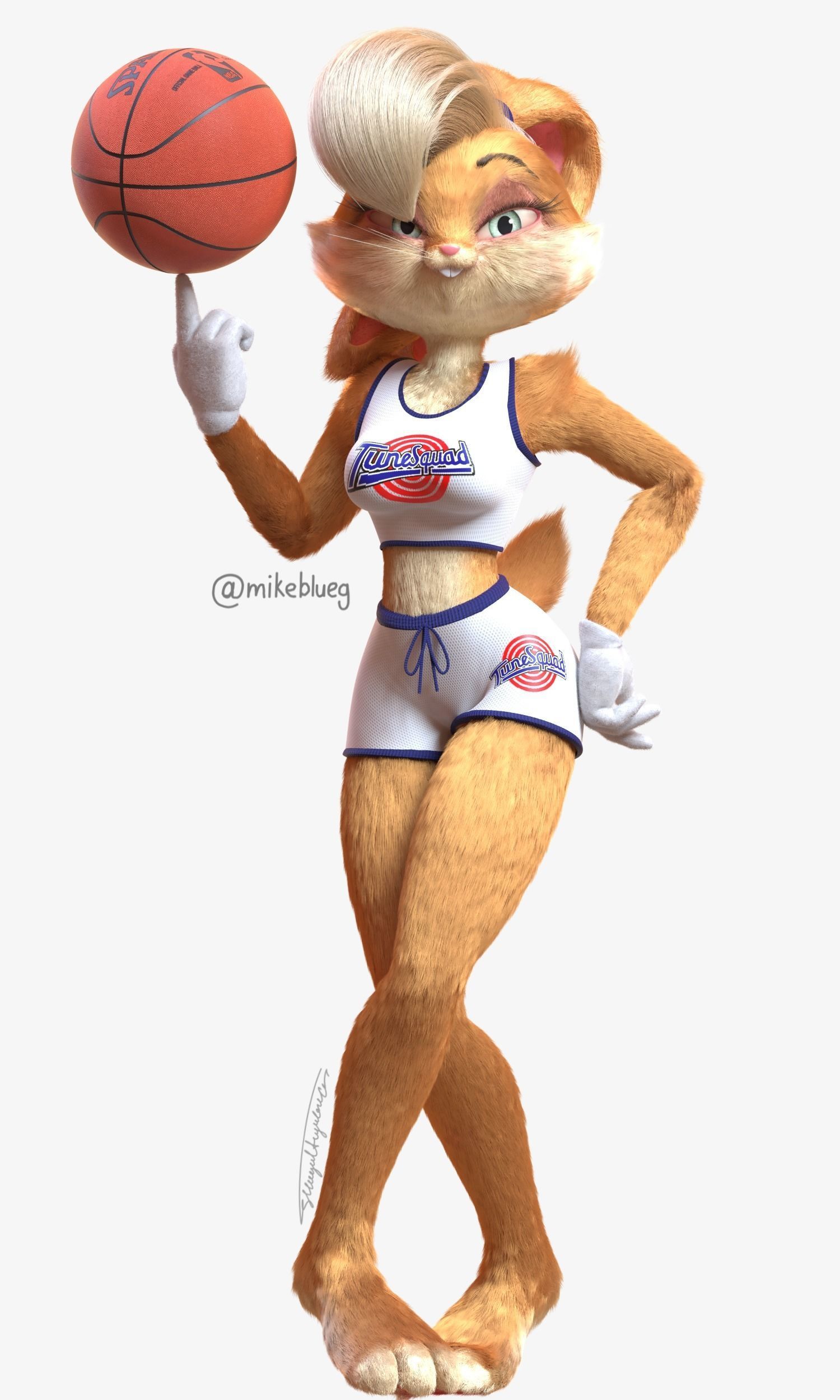 Lola Bunny Rigged  Low-poly 3D model_1