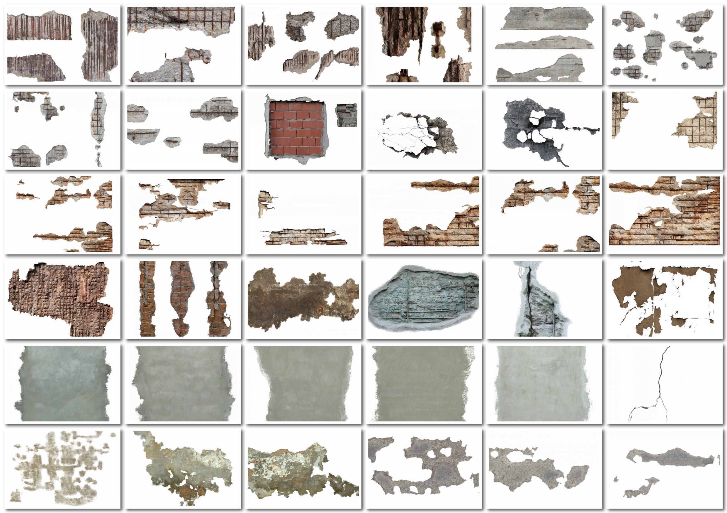 Decals Damage 48 Texture 3D CGTrader