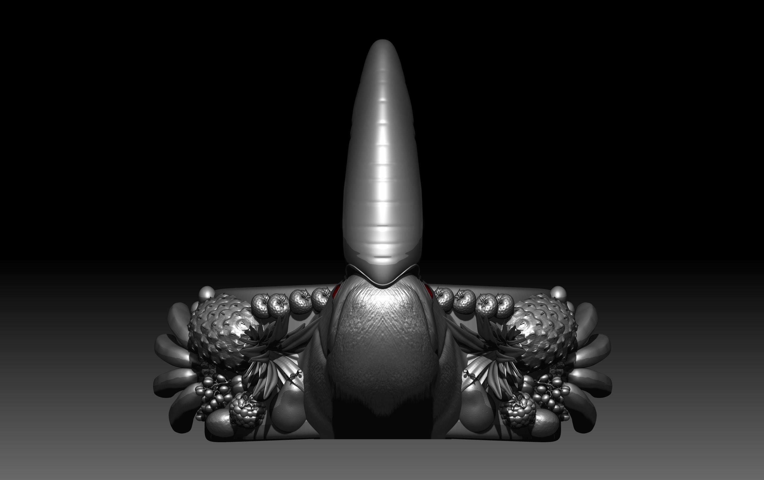 toucan ring 3D print model_4