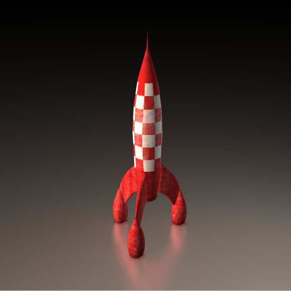 Toy rocket 3D print model_1