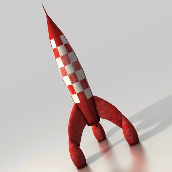 Toy rocket 3D print model_0