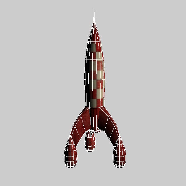 Toy rocket 3D print model_2