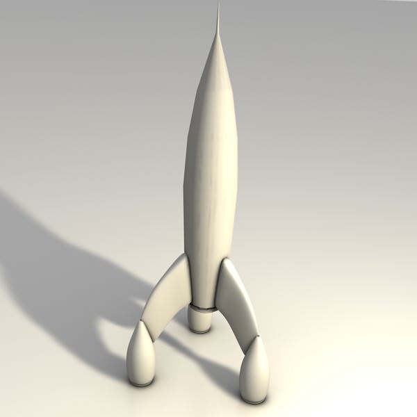 Toy rocket 3D print model_3