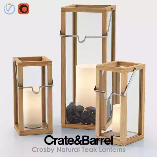 CROSBY Lanterns with Pillar Candles