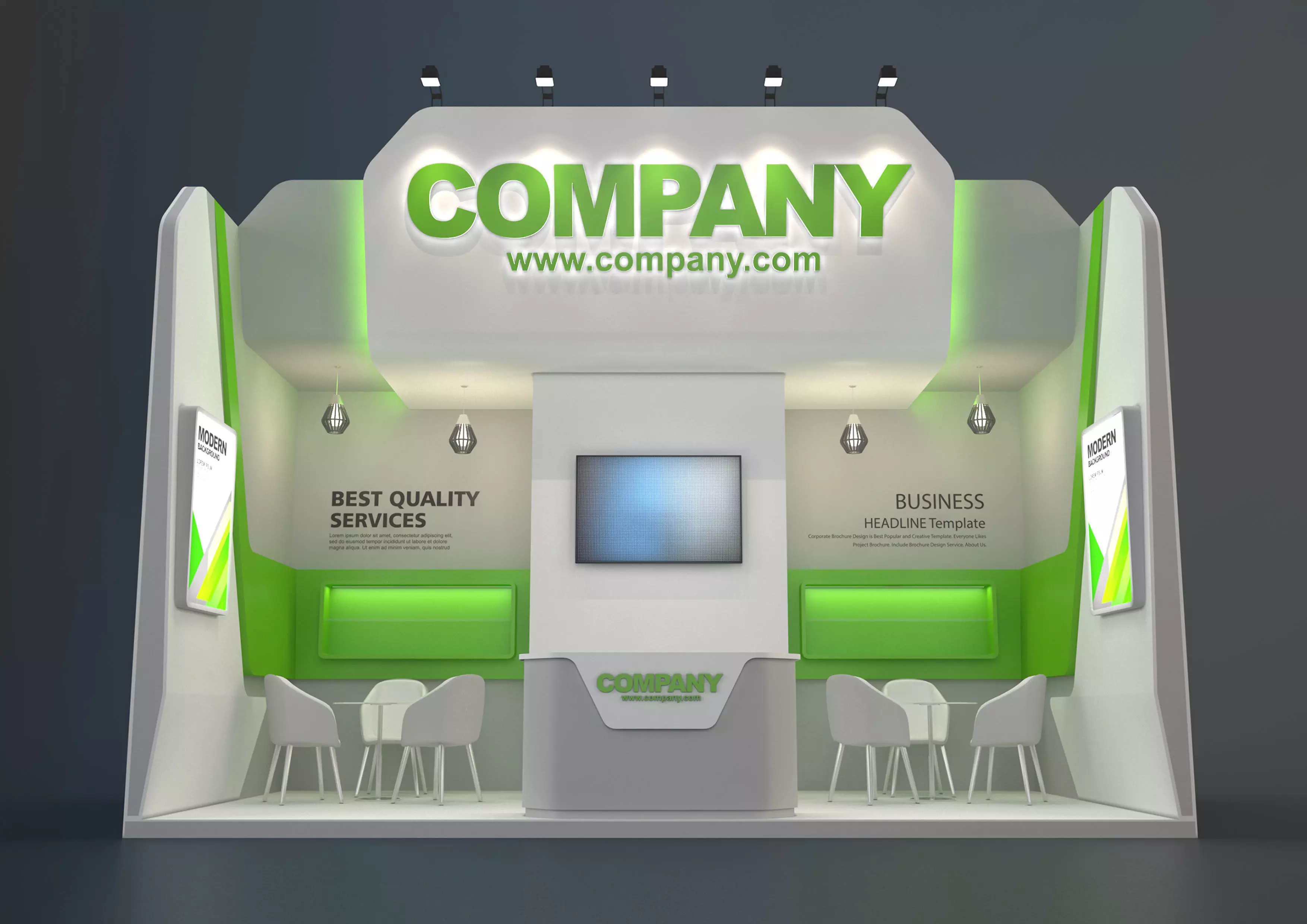 EXHIBITION STAND CLB 18 sqm 3D model_0