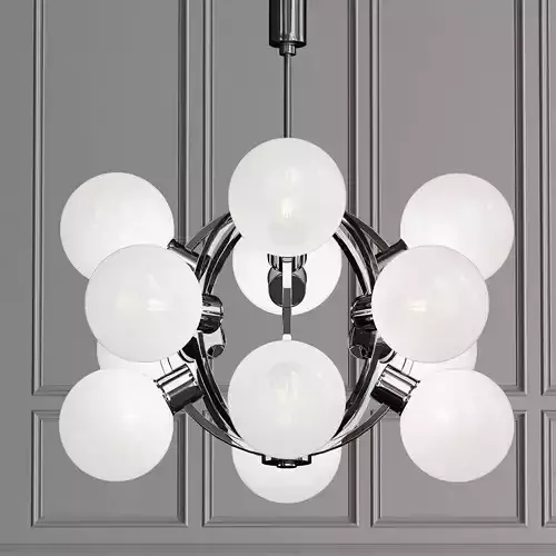 Atomic chrome Sputnik Chandelier