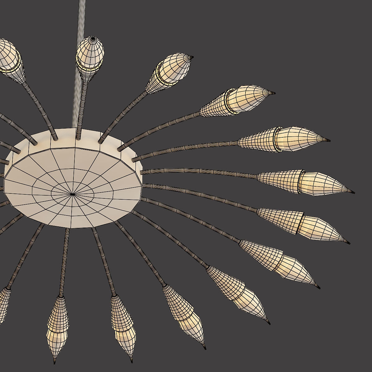 Sputnik Chandelier 3D model_4