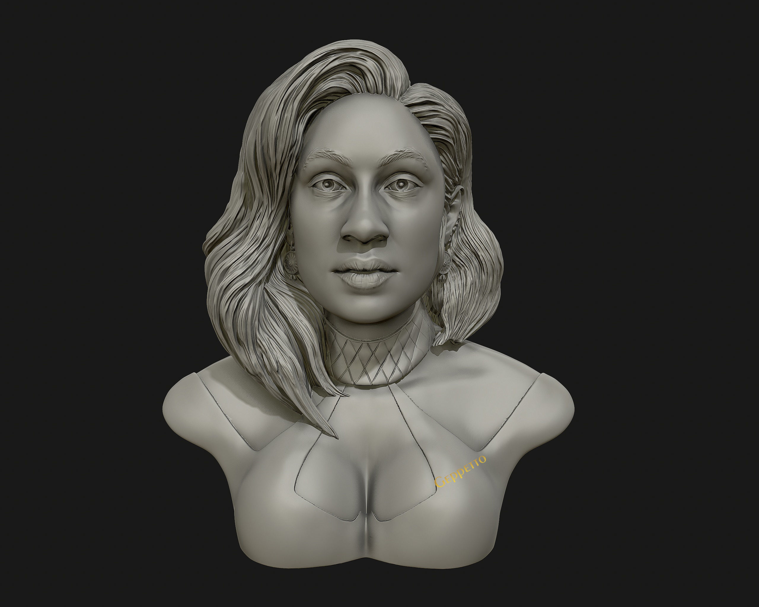 Cardi B 3D model Ready to 3D print 3D print model_7