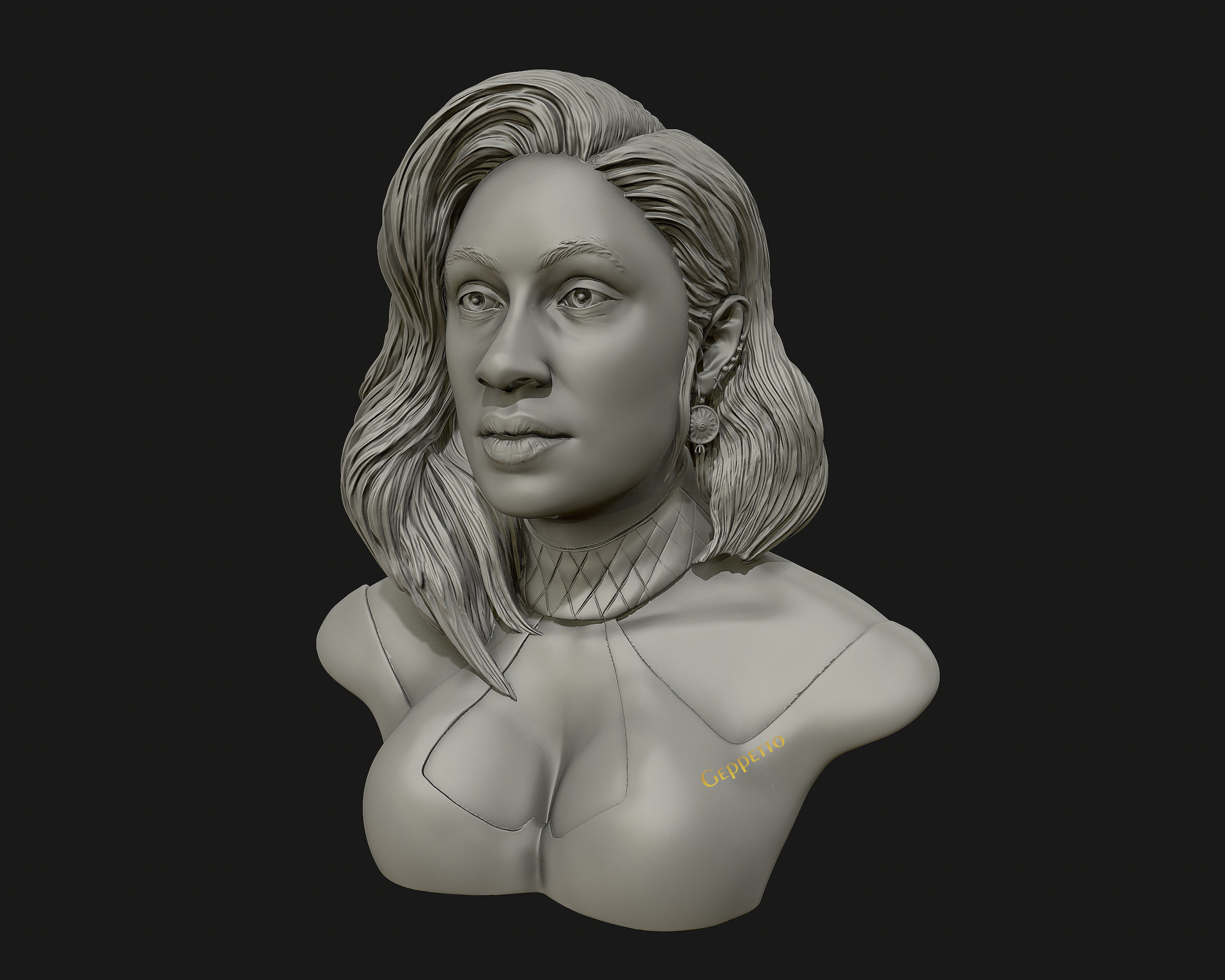 Cardi B 3D model Ready to 3D print 3D print model_34
