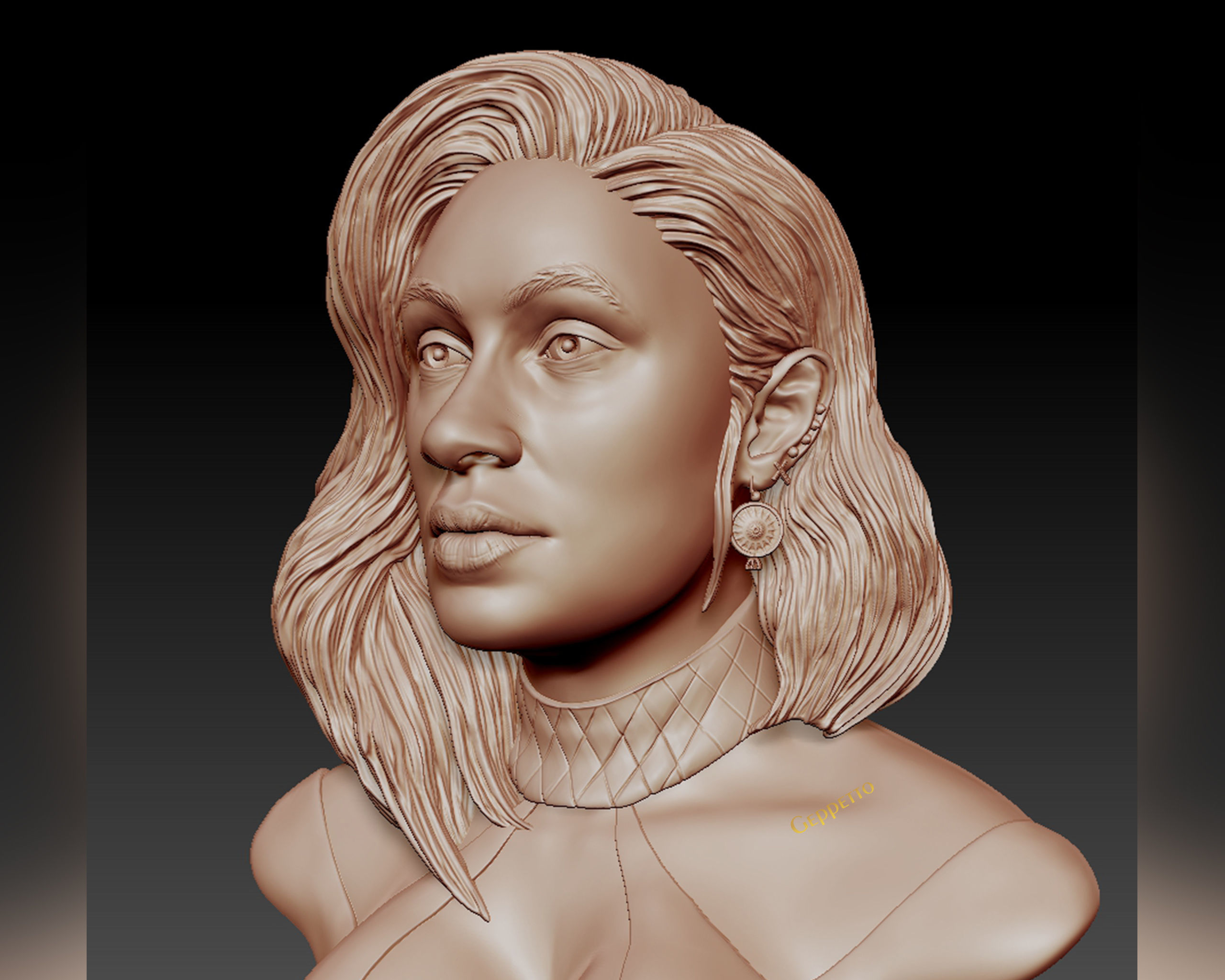 Cardi B 3D model Ready to 3D print 3D print model_31