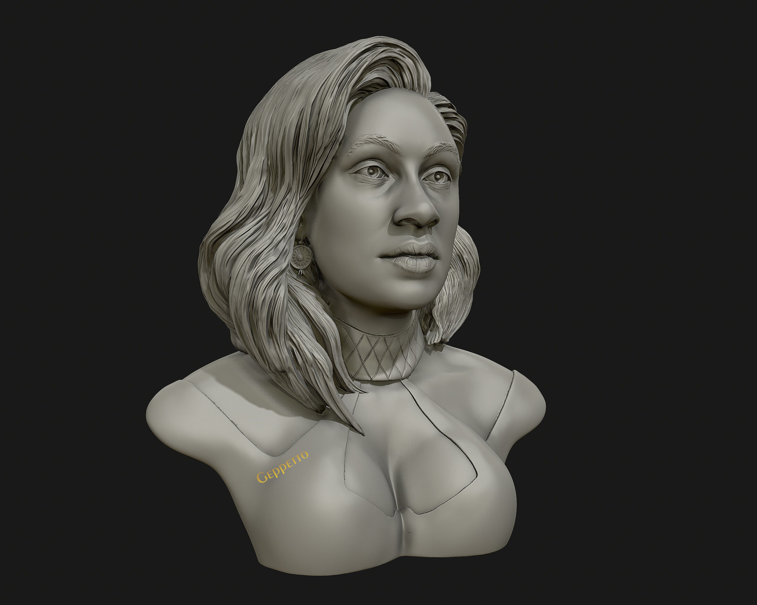 Cardi B 3D model Ready to 3D print 3D print model_9