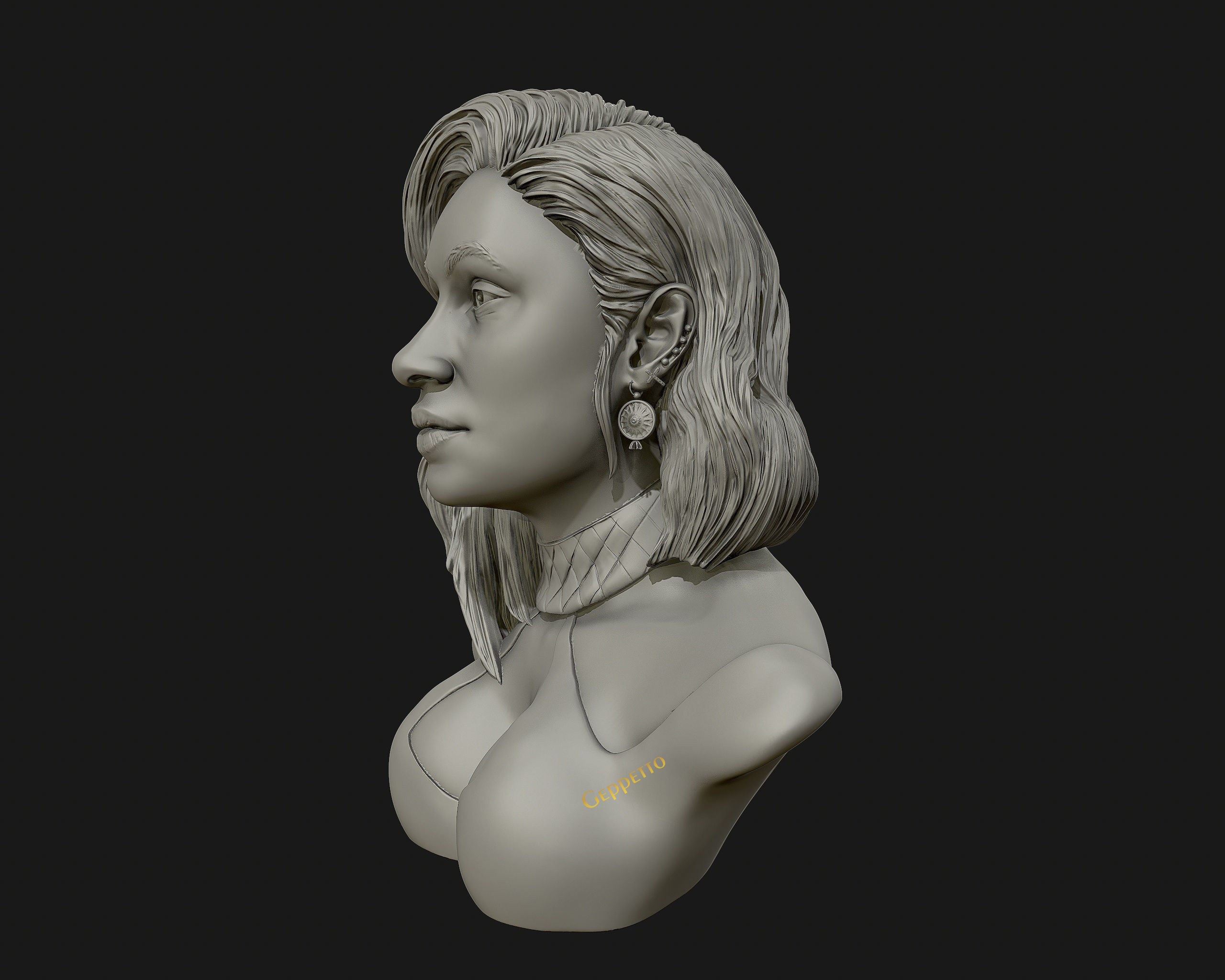 Cardi B 3D model Ready to 3D print 3D print model_37