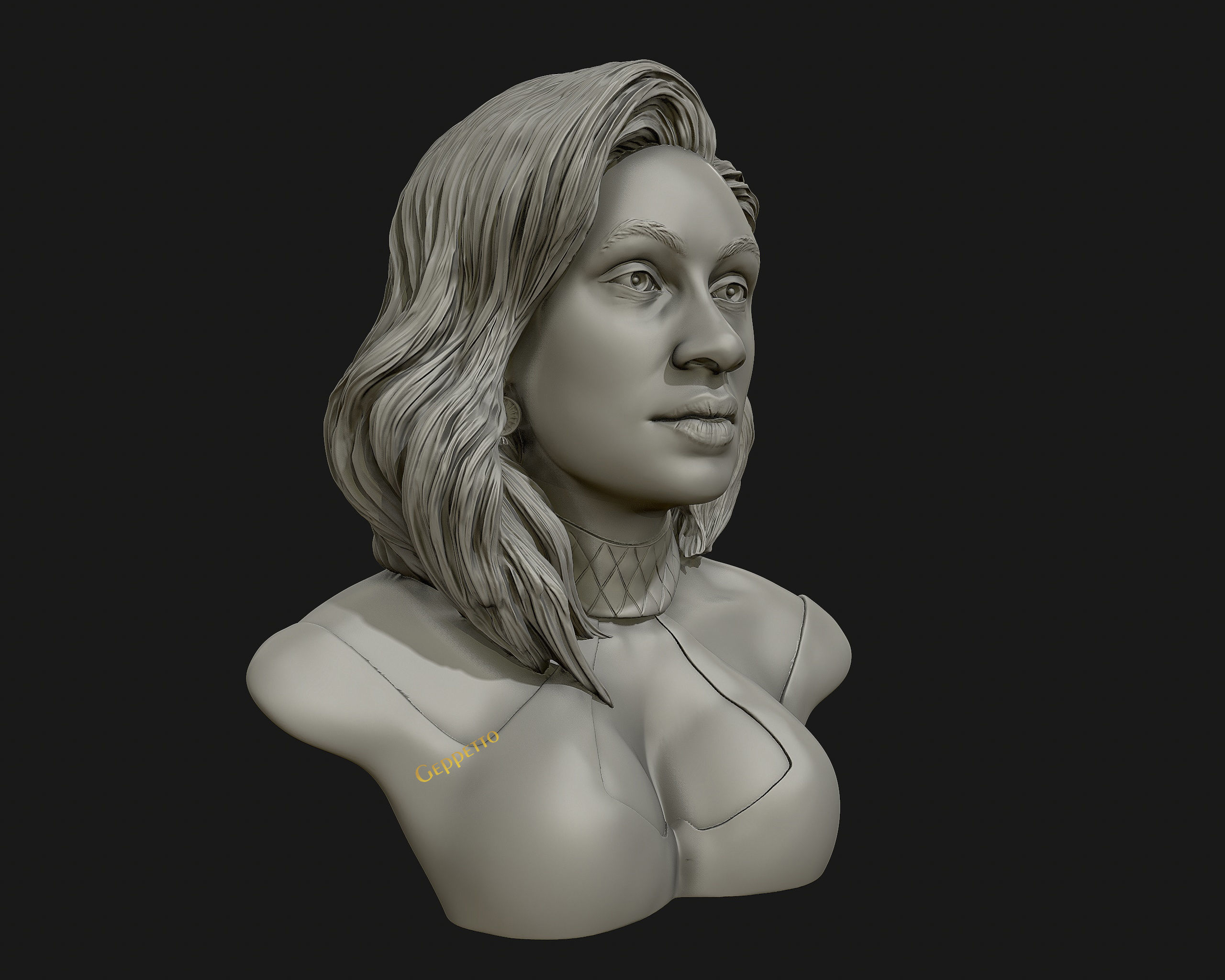 Cardi B 3D model Ready to 3D print 3D print model_10
