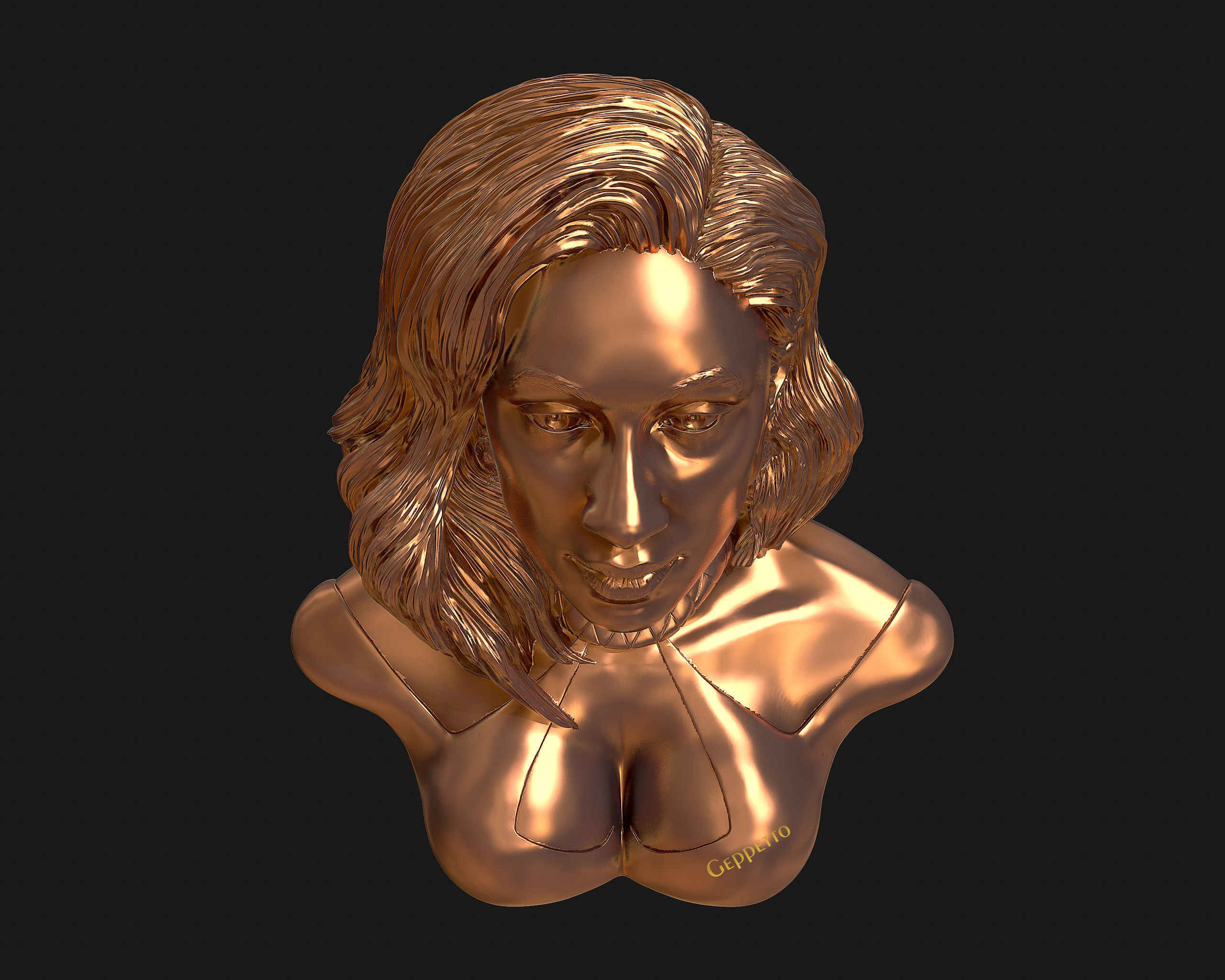 Cardi B 3D model Ready to 3D print 3D print model_29