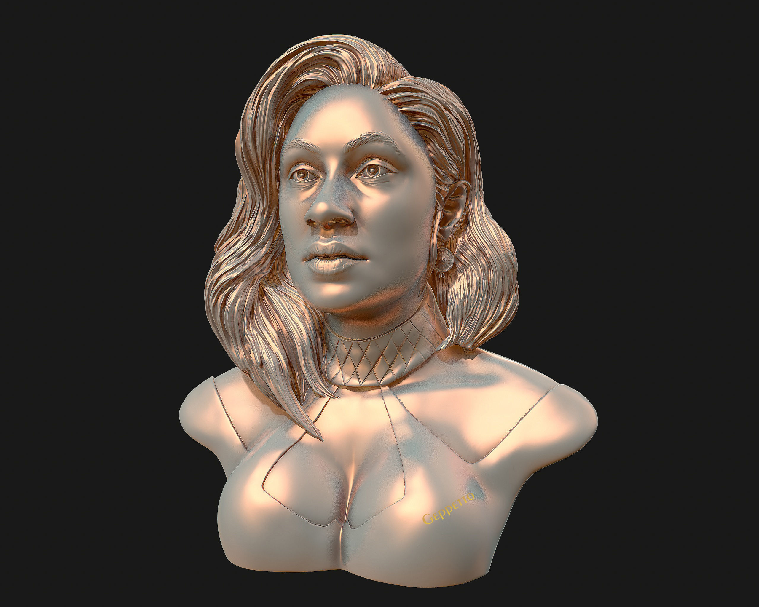 Cardi B 3D model Ready to 3D print 3D print model_19