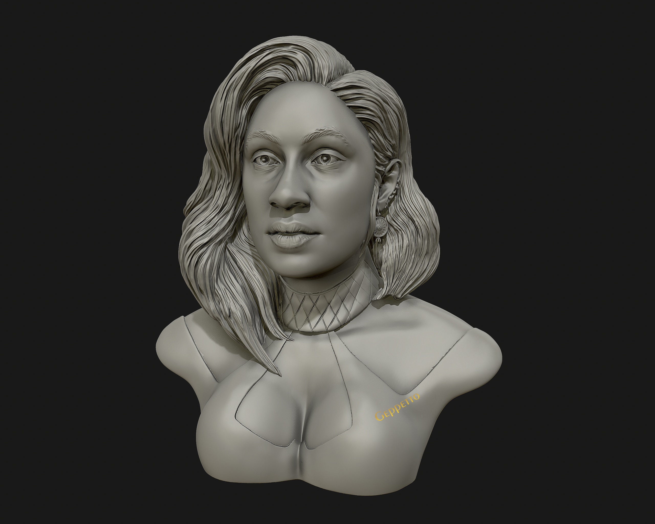 Cardi B 3D model Ready to 3D print 3D print model_26
