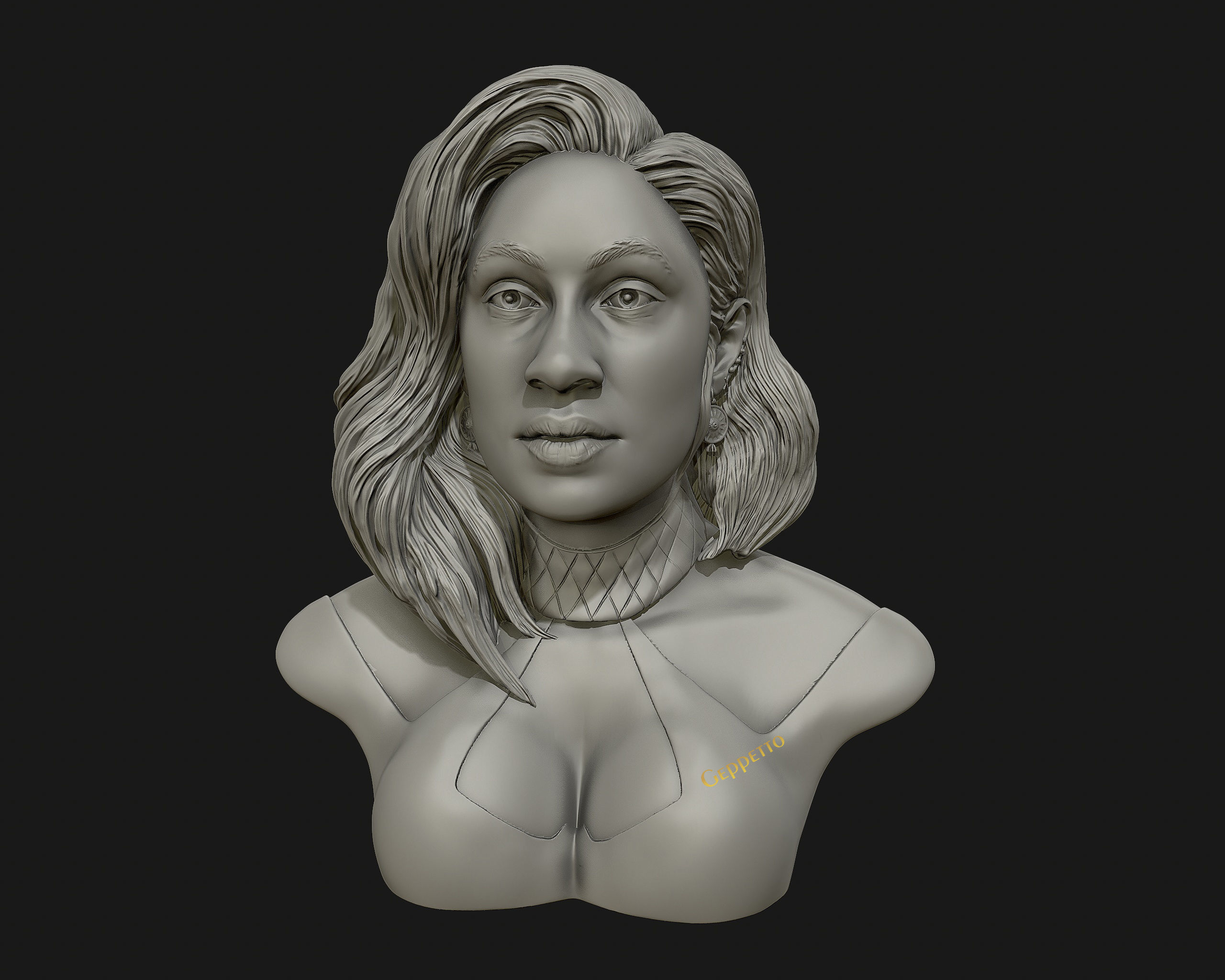 Cardi B 3D model Ready to 3D print 3D print model_17