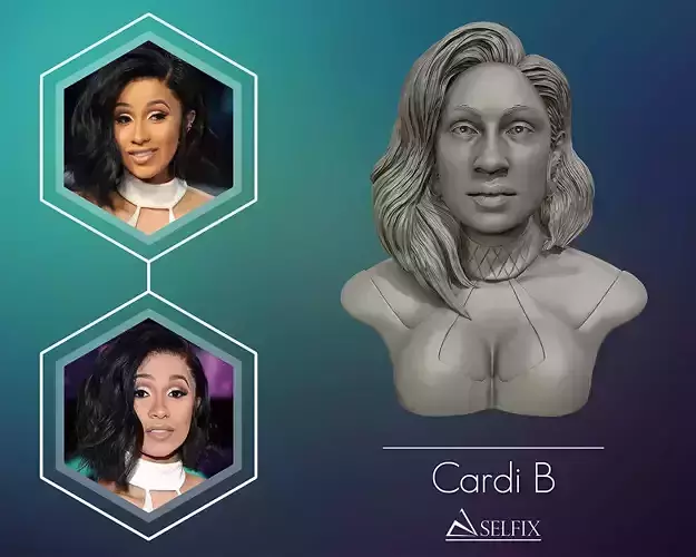 Cardi B 3D model Ready to 3D print 3D print model