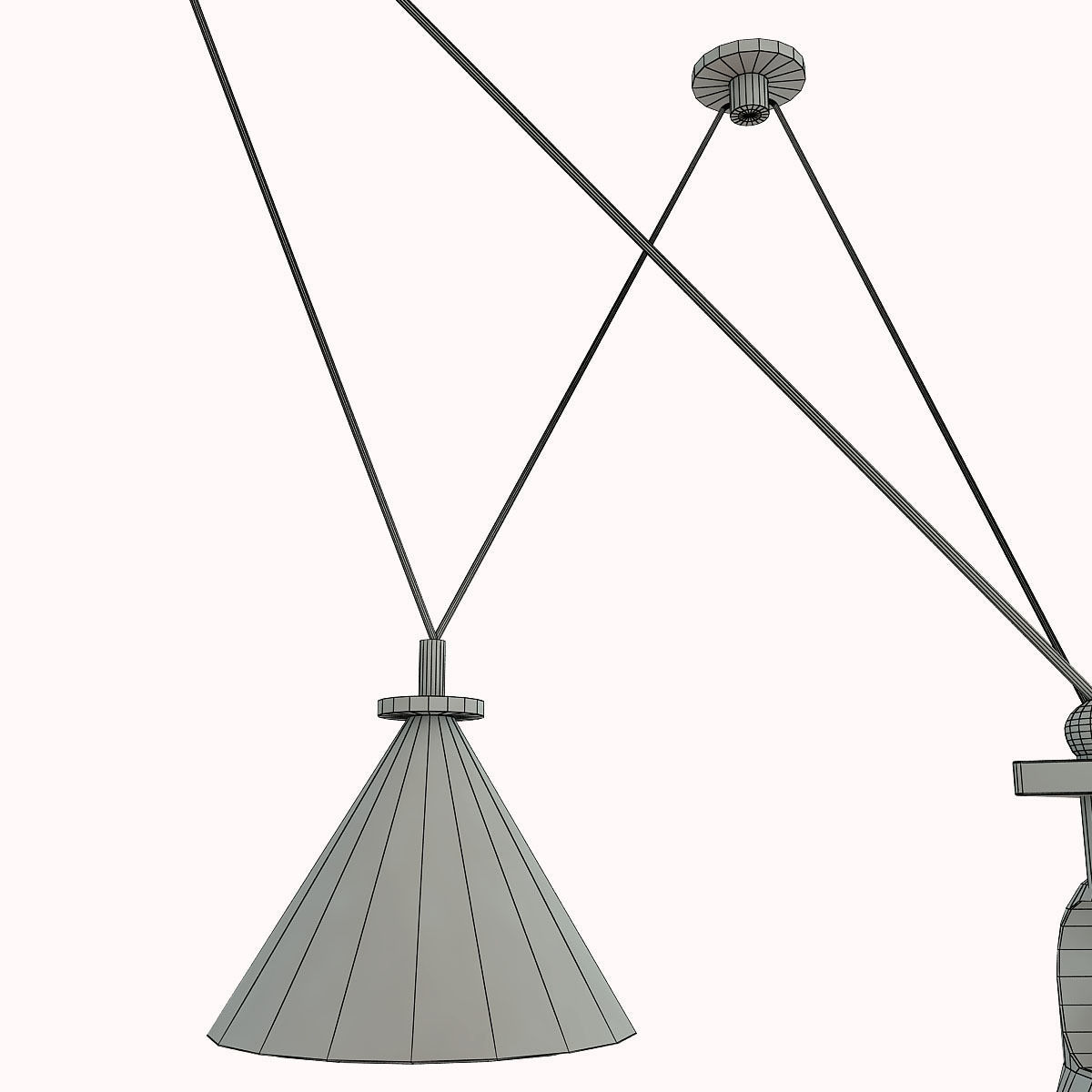 Shape Up 3 Piece chandelier 3D model_3