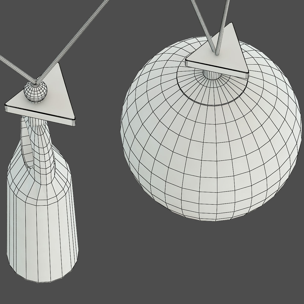 Shape Up 3 Piece chandelier 3D model_5