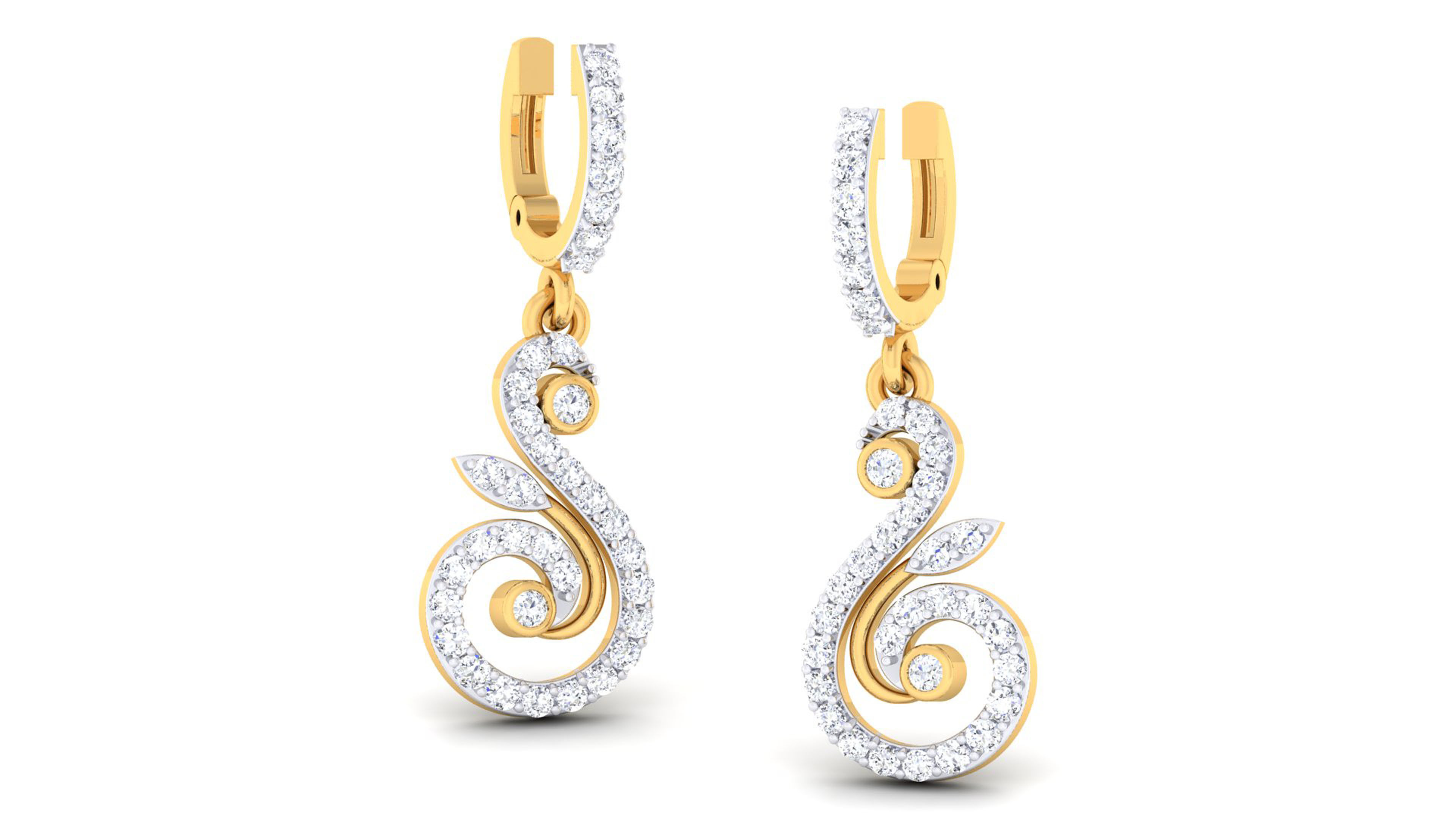 Women pendant-earrings set 3dm mgx render detail 3D print model 3D print model_3