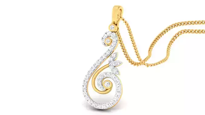 Women pendant-earrings set 3dm mgx render detail 3D print model