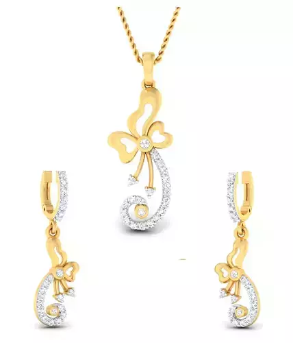 Women pendant-earrings set 3dm mgx render detail 3D print model