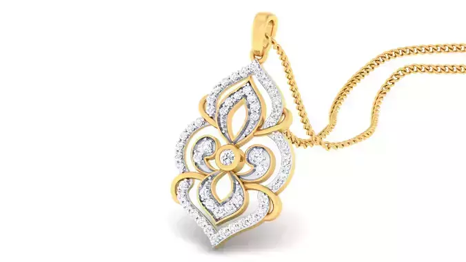 Women pendant-earrings set 3dm mgx render detail 3D print model