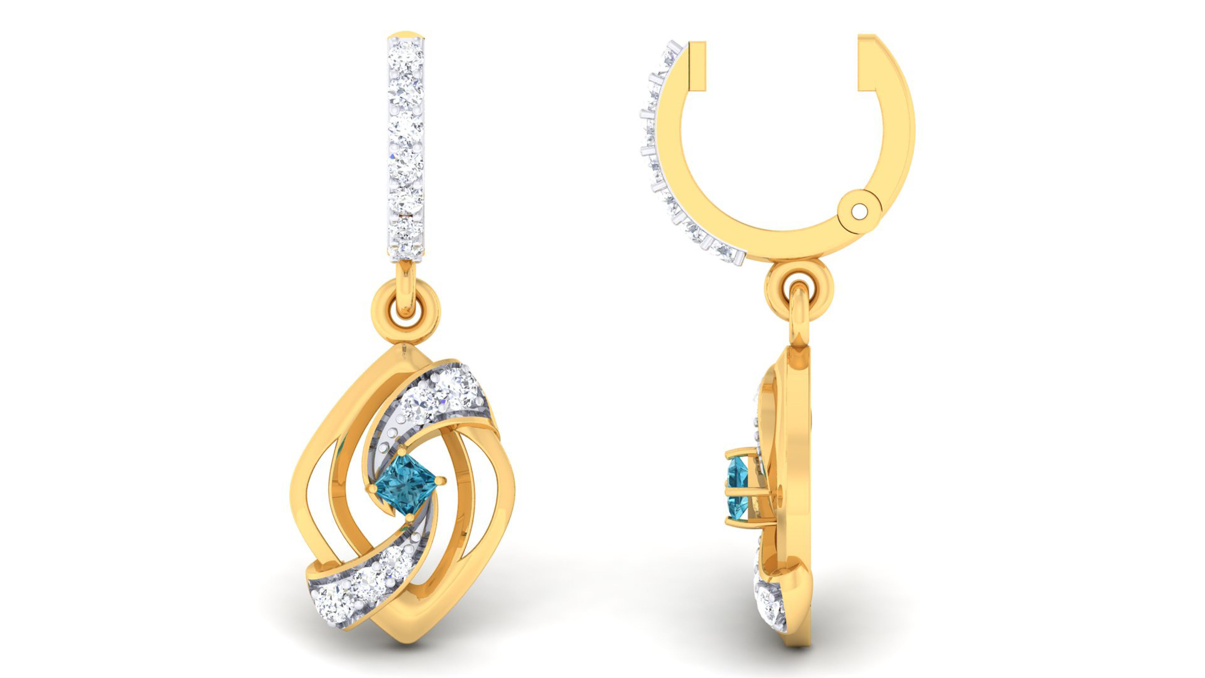 Women pendant-earrings set 3dm mgx render detail 3D print model 3D print model_4