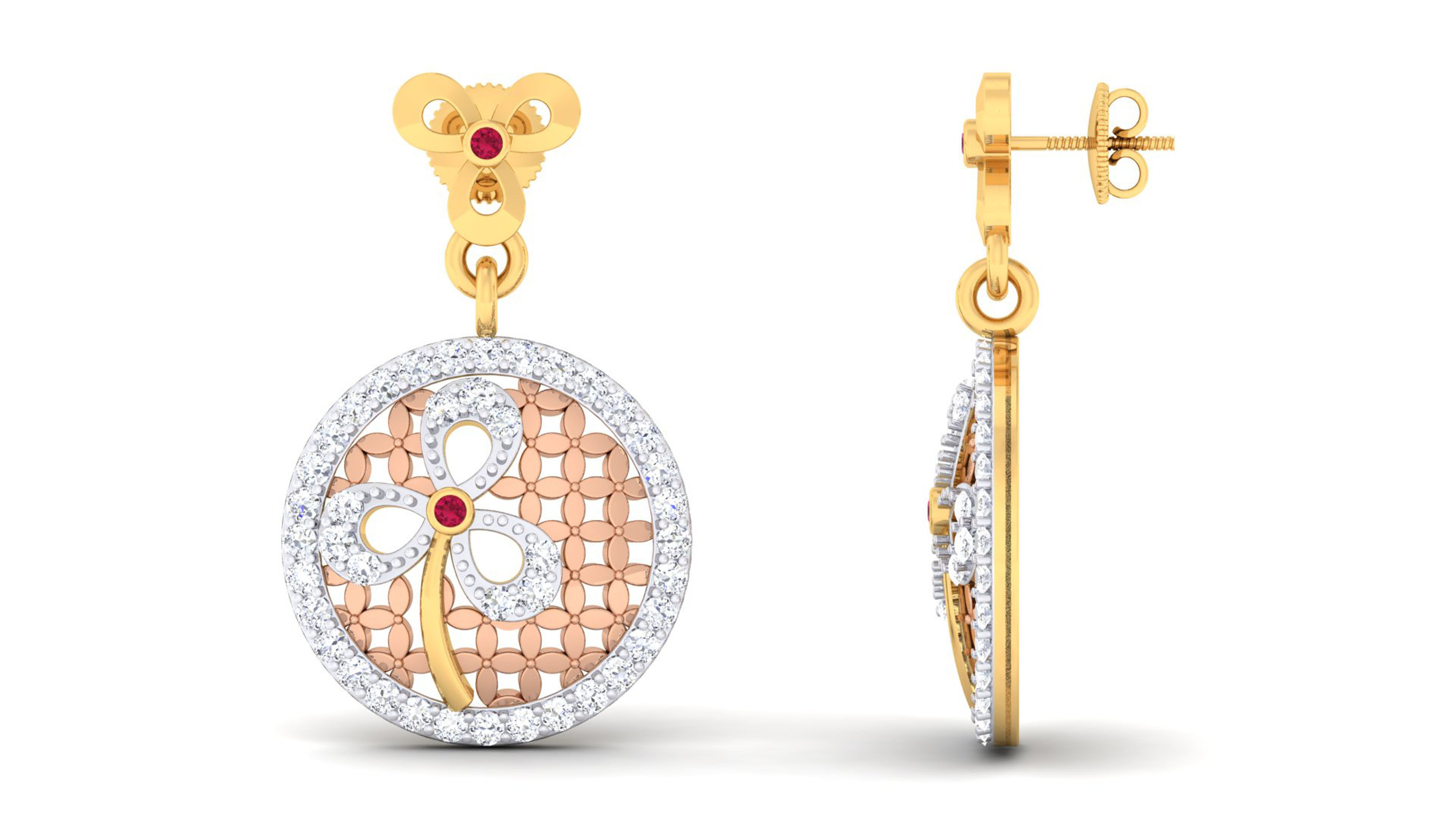 Women pendant-earrings set 3dm mgx render detail 3D print model 3D print model_8