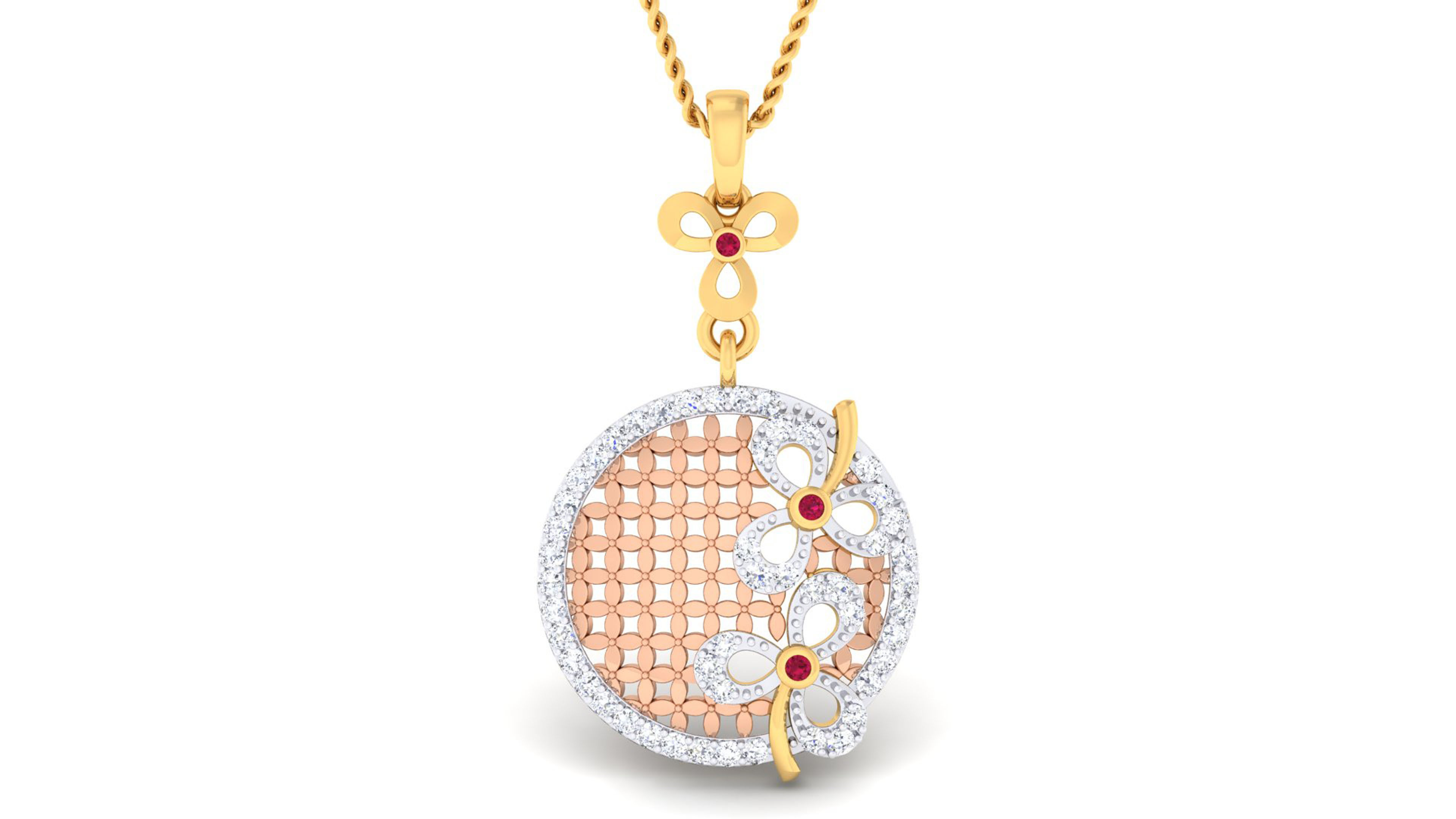 Women pendant-earrings set 3dm mgx render detail 3D print model 3D print model_4