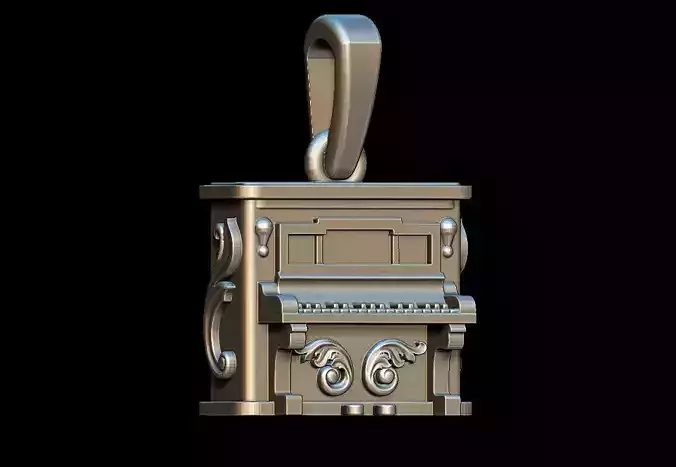 Piano pendant 3D print model