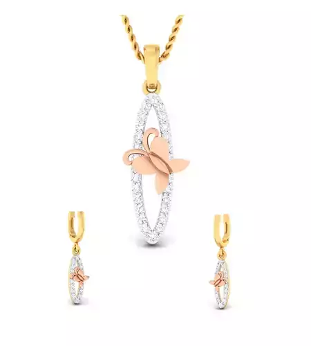Women pendant-earrings set 3dm mgx render detail 3D print model 3D print model