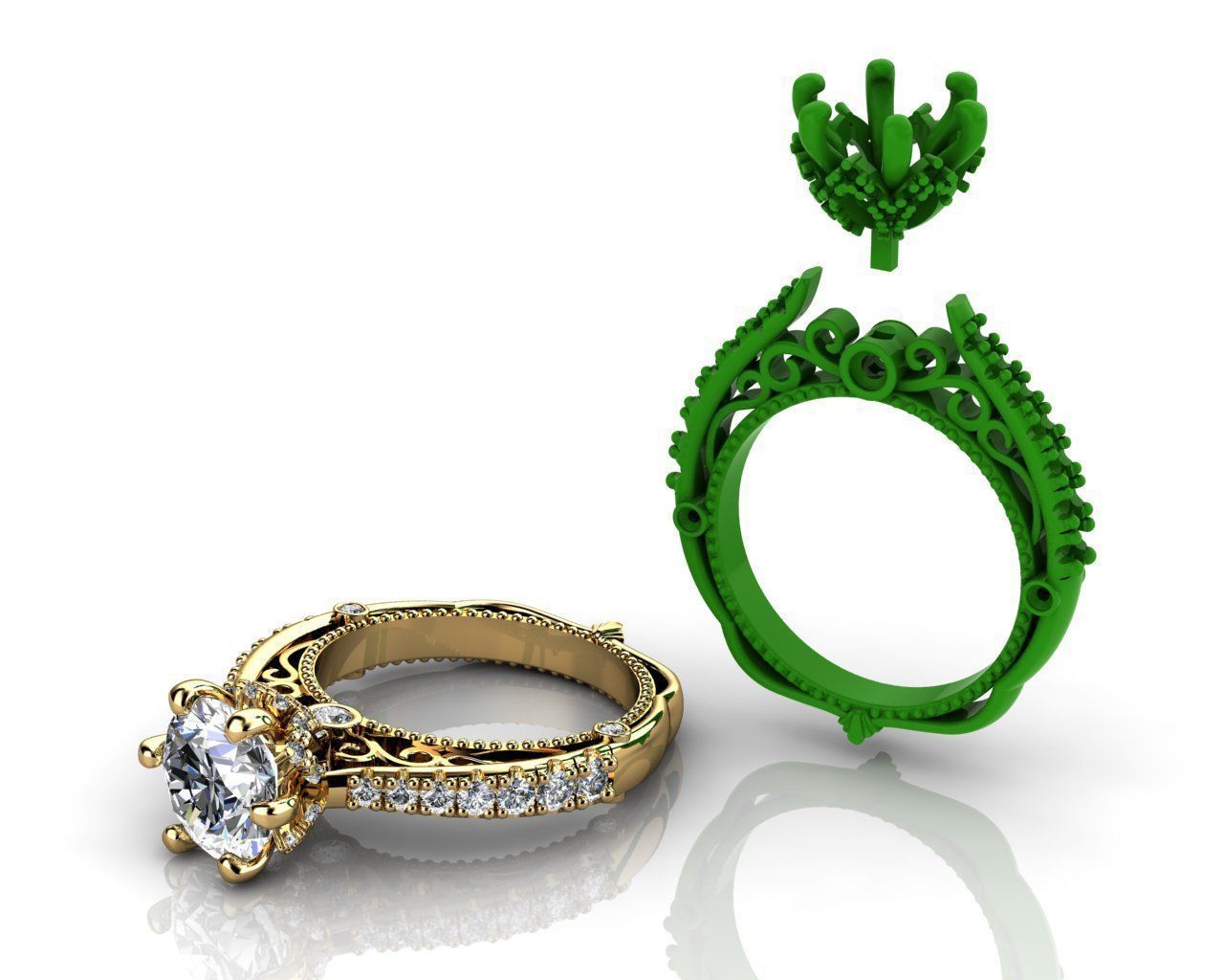 Gold N651 3D print model_14