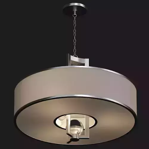 John Richard Polished Nickel and Crystal Sphere Chandelier