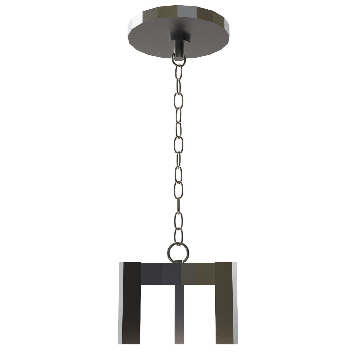 John Richard Polished Nickel and Crystal Sphere Chandelier 3D model_3